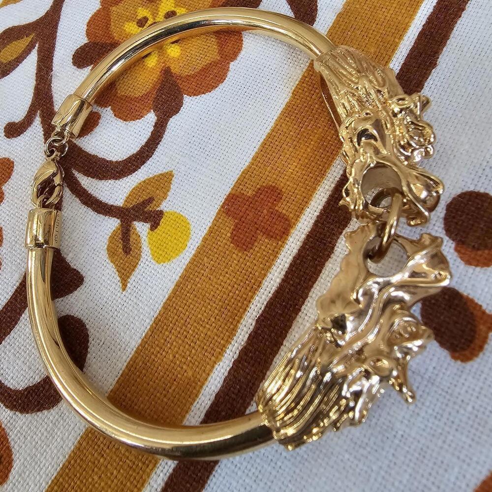 Dragon Head 18kt Gp Bracelet